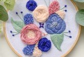 Beginning Modern Hand Embroidery- Make a Floral Hoop