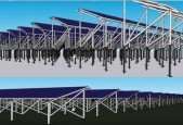 Shadow Analysis of Solar Plant in Google Sketch up (Ground)