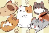 How To Draw Cute And Kawaii Cartoon Cat_1