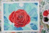 How to Paint Flowers with Watercolor - Red Roses