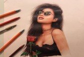 Colored Ballpoint Pens Drawing- Art Of Portrait Drawing