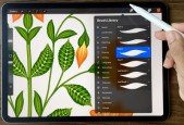 Procreate Create Leaf, Petal Stem Brushes + Project