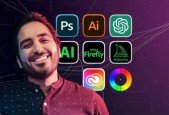 AI Graphic Design, Pro Advertising + Photoshop, Illustrator