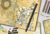 Ephemera and A Hand Drawn Journal Art Page in Procreate